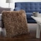 Hastings Home Oversized Floor or Throw Pillow Square Luxury Faux Fur Glam Decor Cushion for Home (Mocha) 125953LEO - alternate 1